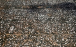 FILE - An aerial picture shows a section of the Hagadera camp in Dadaab near the Kenya-Somalia border.