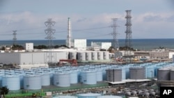 日本东北部福岛核电站核反应堆蓄水池。（2021年2月27日）