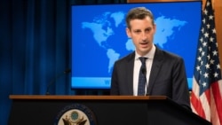 State Department spokesman Ned Price speaks during a news conference at the State Department, Tuesday, Feb. 23, 2021, in Washington. (AP Photo/Manuel Balce Ceneta, Pool)