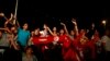 Demonstrators demand ouster of Islamist-dominated government during a protest outside the Constituent Assembly headquarters, Tunis, August 3, 2013.