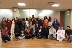 The International Student Organization at IUSB is responsible for organizing the school's annual Thanksgiving feast. (Esha Sarai/VOA)