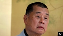 Taipan media Hong Kong, Jimmy Lai, hadiri dalam sebuah wawancara pada 1 Juli 2020. (Foto: AP/Vincent Yu)