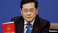 中国外交部长秦刚在“两会”