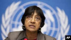 U.N. High Commissioner for Human Rights Navi Pillay also expressed concerns over casualties in Libya, Jan. 19, 2011 (file photo).