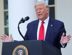 U.S. President Trump hosts Rose Garden event on treating diabetes at the White House during coronavirus disease (COVID-19) outbreak in Washington.