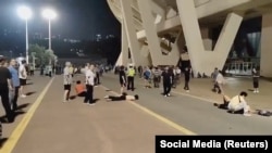 中國廣東珠海中國廣東珠海體育中心發生一名兇嫌駕車蓄意撞人重大惡性案件。 （2024年11月11日）