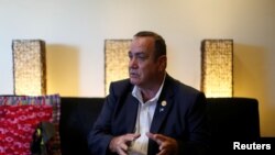 The winner of Guatemala's presidential election, Alejandro Giammattei, talks during an interview with Reuters in Guatemala City, Guatemala, Aug. 11, 2019.