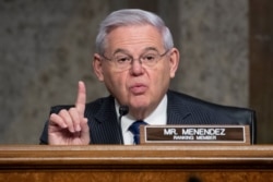 Sen. Bob Menendez, D-N.J., speaks during a confirmation hearing for U.S. Ambassador to the United Nations nominee Linda Thomas-Greenfield on Jan. 27, 2021.