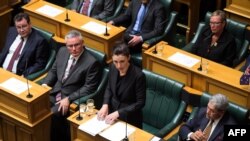 Premijerka Novog Zelanda, Džasinda Ardern obraća se poslanicima parlamenta u Velingtonu, 19. marta 2019. 