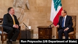 ABD Dışişleri Bakanı Pompeo, Lübnan Cumhurbaşkanı Michel Aoun'la Mart ayında görüştü