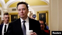 Elon Musk di Capitol Hill, Washington, 5 Desember 2024. (Foto: Benoit Tessier/Reuters)