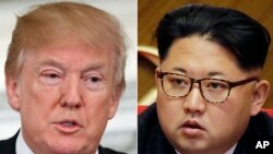 도널드 트럼프 미국 대통령과 김정은 북한 국무위원장.