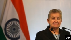 Duta Besar AS untuk India Nancy Powell dalam sebuah acara di New Delhi. (Foto: Dok)