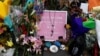 A flower tribute is seen outside Al Noor mosque where more than 40 people were killed by a suspected white supremacist during Friday prayers on March 15, in Christchurch, New Zealand, March 27, 2019.