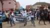 Manifestantes em Uige, Angola (foto de arquivo)