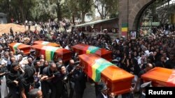 በኢትዮጵያ ኦርቶዶክስ ተዋኅዶ ቤተ-ክርስትያን መንበረ-ፀባዖት ቅድስት ሥላሴ ካቴድራል የተካሄደ ተምሣሌታዊ የቀብር ሥነ-ሥርዓት /አዲስ አበባ፤ መጋቢት 8/2011 ዓ.ም./