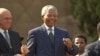 President Nelson Mandela dances at a celebration concert following his inauguration at the Union Buildings in Pretoria, South Africa, May 10, 1994.