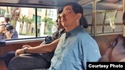 民主党成员林子健被警方拘捕(苹果日报图片)