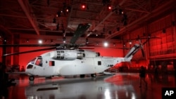 미 해병대의 시콜스키 CH-53K 킹 스탤리온 수송용 헬기.