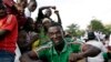 Supporters of President Pierre Nkurunziza celebrate his return in the streets of Bujumbura, Burundi, May 15, 2015. 