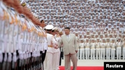 North Korean leader Kim Jong Un visits the Naval Command of the Korean People's Army on the occasion of the Navy Day, in North Korea, in this picture released by North Korea's Korean Central News Agency and obtained by Reuters on Aug. 29, 2023. 