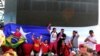 World Cup Fans Flock to Rio's Iconic Christ Statue