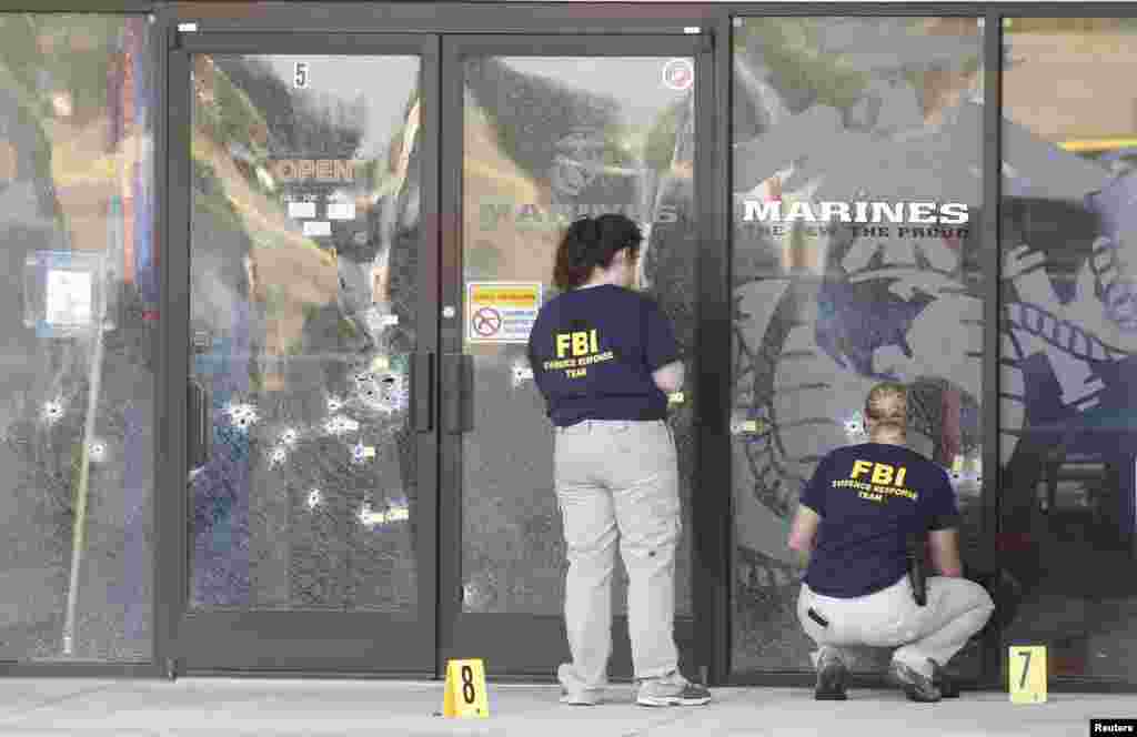 Chattanooga Recruiting Office Shooting - July 16, 2015 A gunmen shot and killed five military service members at military sites in Chattanooga, Tennessee on July 16, 2015. Authorities say Muhammad Abdulazeez acted on his own when he attacked a military recruiting office and a Navy-Marine operations center. It is not yet clear whether he was radicalized, although authorities say they are investigating that possibility. U.S. media reports say he was reading and writing about jihad on the Internet. Abdulazeez, a U.S. citizen who was born in Kuwait, was killed in a gunfight with local police during the attacks. 