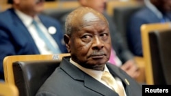 FILE PHOTO: Ugandan President Yoweri Museveni attends an African Union summit in Addis Ababa, Ethiopia, Jan. 28, 2018. 