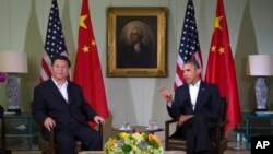 奥巴马和习近平6月7日在“阳光之乡”的安纳伯格庄园会谈