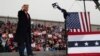 Presiden Amerika Donald Trump dalam kampanye di kota Allentown, Pennsylvania, Senin (26/10). 