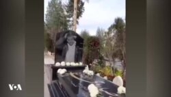 تصاویری از آرامگاه حمیدرضا روحی، کشته شده در اعتراضات ۱۴۰۱، با آواز پرستو احمدی