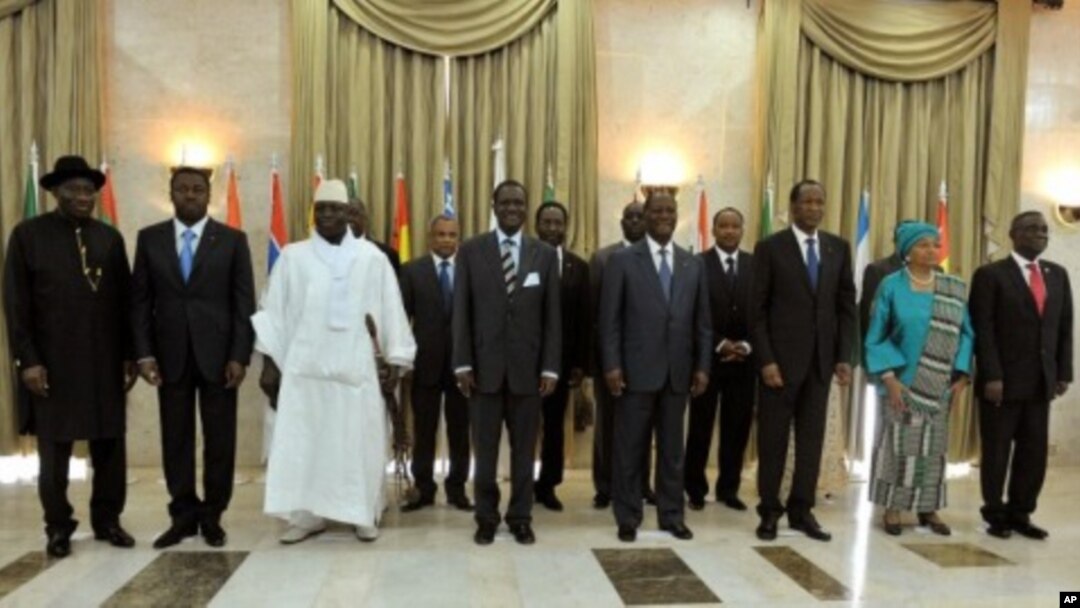 West African leaders pose for a family picture on May 3, 2012 in Dakar before a meeting on the crises in neighboring Mali and Guinea-Bissau, which have both suffered recent coups. 