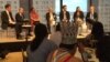 Government policymakers, corporate executives and indigenous leaders discuss deforestation and the indigenous stewardship of these forests as a way to combat climate change, promote justice and fight poverty, in New York, Sept. 24, 2014. (Adam Phillips/VOA)