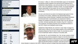 This poster provided January 8, 2013 by the U.S. State Department shows American John Granville and his driver, Abdelrahman Abbas Rahama. (AFP/State Department handout)