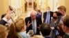 FILE - Senator Bernie Sanders (I-VT) speaks to reporters at the U.S. Capitol building on Capitol Hill in Washington, Sept. 30, 2021.