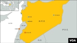 叙利亚地理位置图