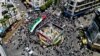 Palestinians react during a rally as they mark the 75th anniversary of Nakba in Ramallah in the Israeli-occupied West Bank May 15,2023.