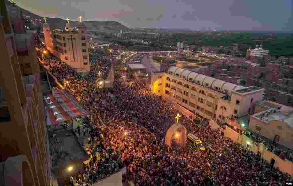 Every August, tens of thousands of Egypt's Coptic Christians and Muslims head to the Virgin Mary Monastery in Assiut to memorize the visit of the holy family to Egypt. Sunday, August 18, 2019.