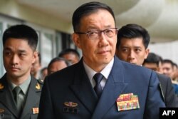 Menteri Pertahanan China Dong Jun di Hotel Shangri-La di Singapura pada 31 Mei 2024. (Foto: AFP)