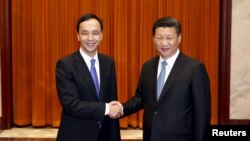 中國國民黨主席和中共中央總書記習近平星期一在北京人民大會堂舉行了眾所矚目的朱習會。