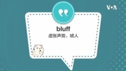 学个词 - bluff