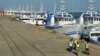 Barcos da EMATUM, um dos projectos que resultaram no escândalo das Dívidas Ocultas. Doca de Maputo
