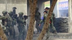 台灣軍方展開模擬巷戰等春節加強戰備的演練活動