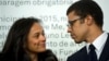 Isabel dos Santos e o marido Sindika Dokolo no Porto, Portugal. 5 março 2015