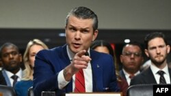 အမေရိကန် ကာကွယ်ရေးဝန်ကြီးသစ်အဖြစ် Pete Hegseth (Photo by SAUL LOEB / AFP)