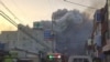 韩国密阳市世宗医院上空浓烟滚滚(2018年1月26日)