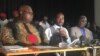 Movement for Democratic Change acting leader Nelson Chamisa addresses journalists in Harare, Zimbabwe, Feb. 23, 2018. Chamisa is expected to face off against President Emmerson Mnangagwa in this year's elections.