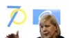Dunja Mijatovic, Council of Europe human rights commissioner, is pictured in Sarajevo, Bosnia and Herzegovina, Dec, 6, 2019. She has expressed concern that steps by officials in Slovenia “risk undermining the ability of critical voices to speak freely."