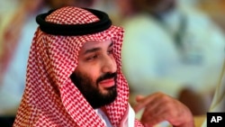 FILE - Saudi Crown Prince Mohammed bin Salman is pictured at an investment conference in Riyadh, Saudi Arabia, Oct. 24, 2018.