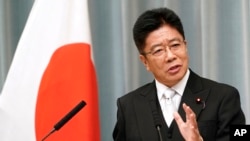 身兼日本網絡安全戰略總部部長的內閣官房長官二職位的加藤勝信。